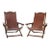 Exceptional Pair of Campaign Style Folding Chairs For Sale
