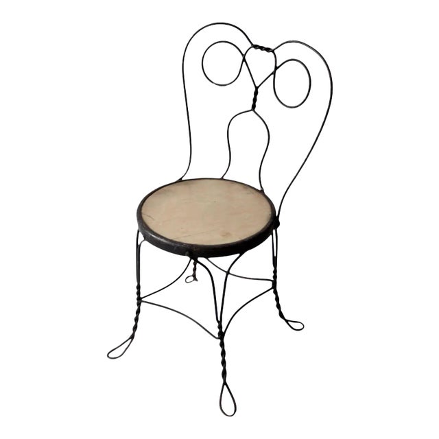 Antique Ice Cream Parlor Chair For Sale