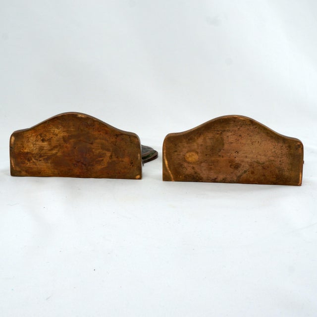 Bronze Pair of Vintage Bronze Elephant Bookends 1920's/30's For Sale - Image 8 of 8