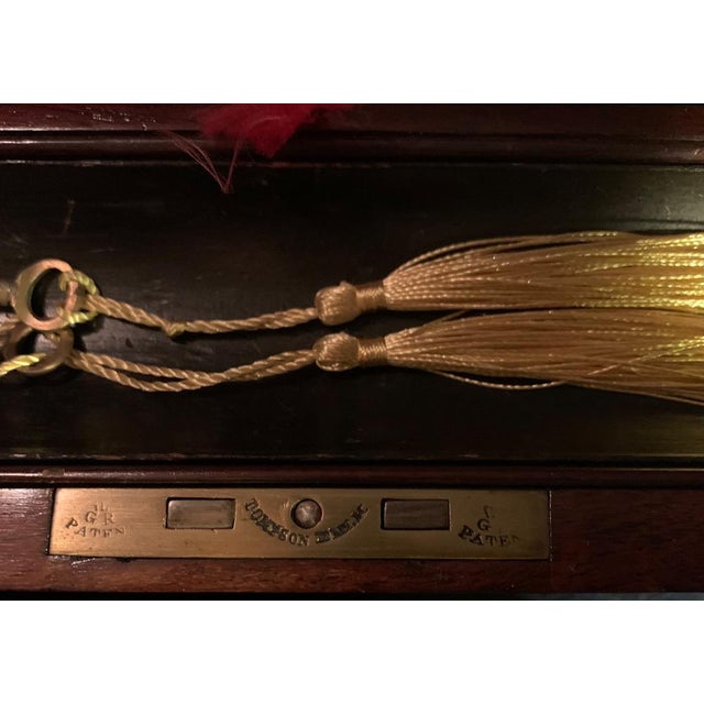 Rosewood Writing Slope with Decorative Brass Trim from Wells and Lambe, Set of 6 For Sale - Image 13 of 14