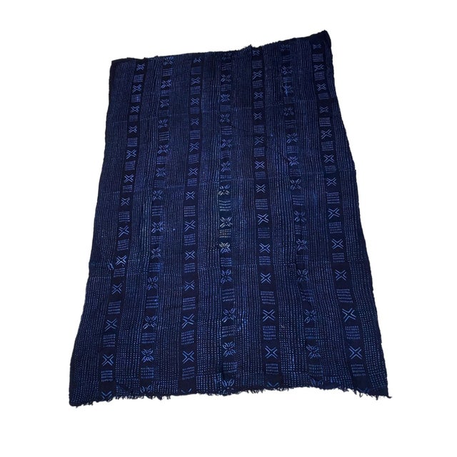 Fine Indigo Cloth - Mossi Tribe Burkina Faso 60" H by 39" W For Sale - Image 4 of 6