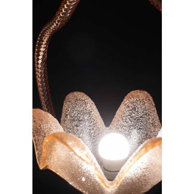 Pink Murano Glass Pendant by Barovier E Toso, 1940s For Sale - Image 6 of 12