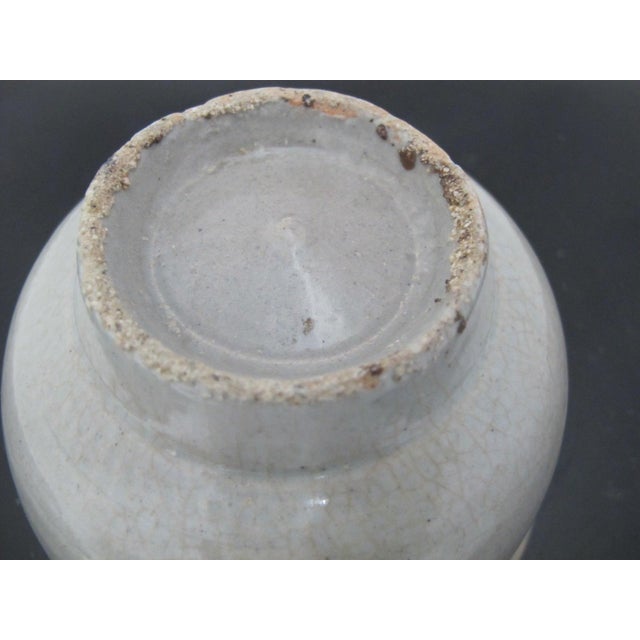 Chinese Longquan Celadon Pottery Footed Tea Bowl For Sale - Image 10 of 10