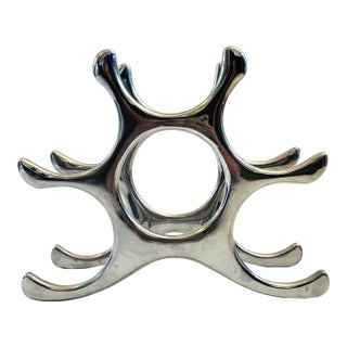 Vintage Sculptural Aluminum Wine Rack by Michael Noll For Sale