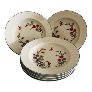 Vintage Jardin by Andrea " Sedek" Pattern Porcelain Soup Bowls S/6 For Sale