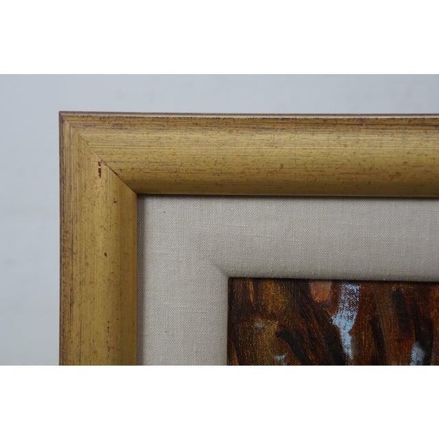 Late 20th Century David Ballew Sunlit Stream New Mexico Winter Plein-Air Oil Painting on Masonite Board For Sale - Image 9 of 11