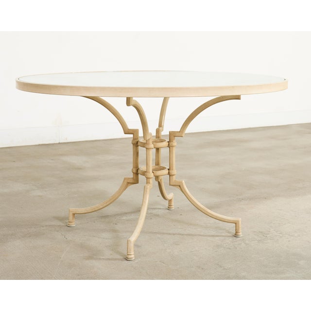 Late 20th Century Brown Jordan Labeled Neoclassical Style Garden Dining Suite For Sale - Image 5 of 18