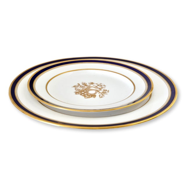 English Early 20th Century Spode Claridge Pattern Plates, Retailed by Tiffany - Set of 24 For Sale - Image 3 of 8