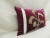 Traditional Antique Red & Silver Velvet Embroidery Applique Decorative Pillow For Sale - Image 3 of 10