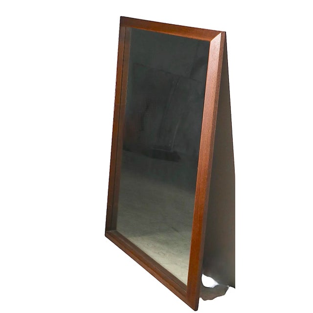 Mid Century Wood Framed Mirror by Stanley Furniture For Sale - Image 10 of 10