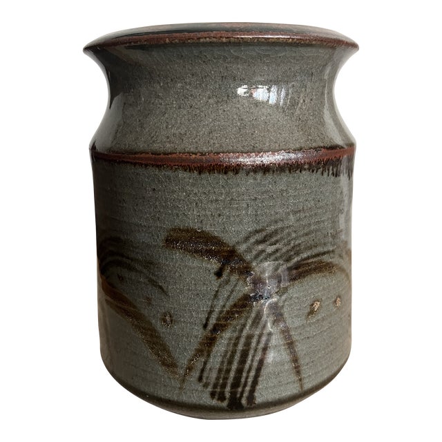 Vintage 1970s Danish Style Tiara Stoneware Vase For Sale