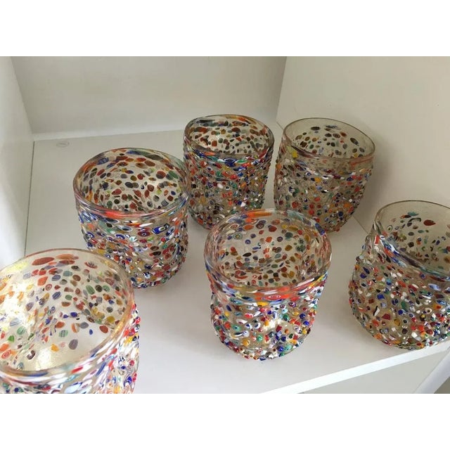 2000s Murrisa Murano Glass" Glasses- Set of 6 For Sale - Image 6 of 11