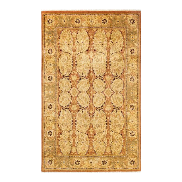Mogul Collection Hand-Knotted Area Rug - Brown 5' 10" x 9' 6" For Sale