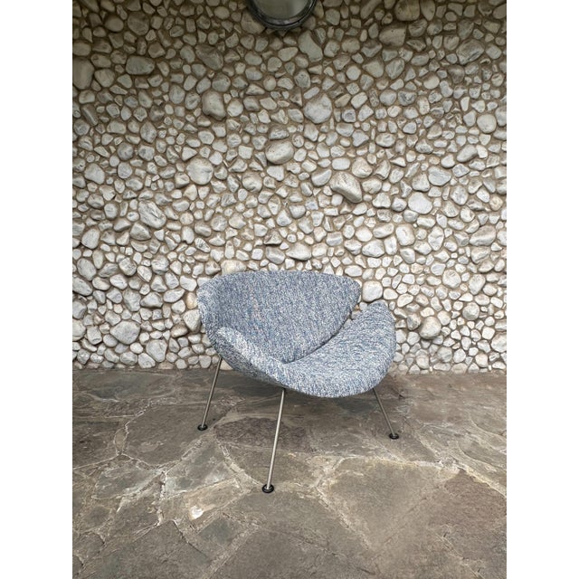 Blue Early F437 Orange Slice Lounge Chair by Pierre Paulin for Artifort, 1960s For Sale - Image 8 of 18