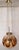 Brown Vintage Hanging Lamp with Brass Frame from Kaiser, 1970s For Sale - Image 8 of 12