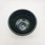 Small hand-thrown stoneware bowl with ribbed exterior and variegated cobalt-blue speckled glaze throughout