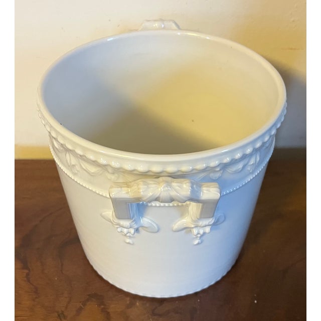 Antique 19th Century KPM Berlin Blanc De Chine Porcelain Ice Pail or Cachepot in the Kurland Pattern For Sale - Image 9 of 12