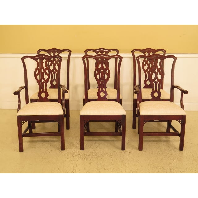 Ethan Allen Knob Creek Chippendale Cherry Dining Room Chairs Set of 6 Chairish