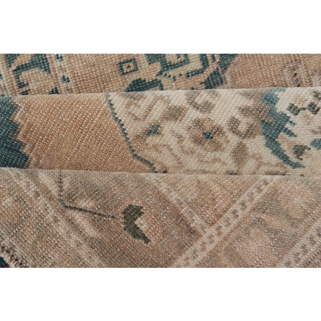 Tan Vintage Oushak Rug With Geometric Medallion 1'9 X 3'4 For Sale - Image 8 of 8