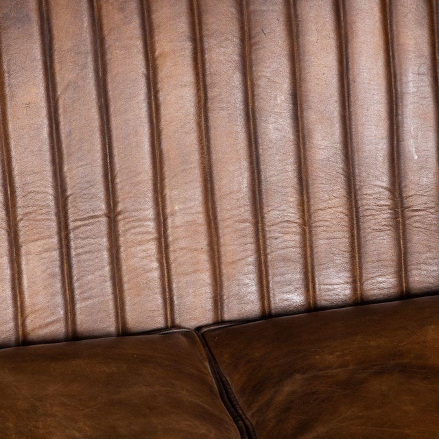 Art Deco Leather Tub Chairs & Sofa, 1920s, Set of 3 For Sale - Image 9 of 18