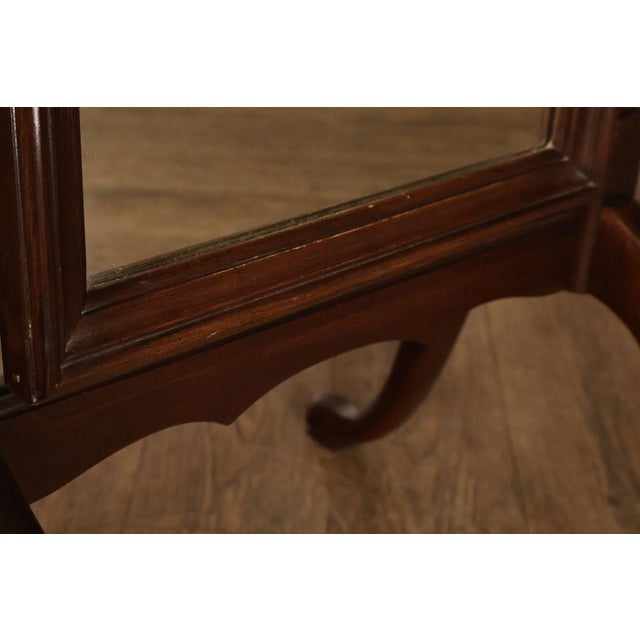 Ethan Allen Georgian Court Cherry Cheval Floor Mirror For Sale - Image 11 of 18