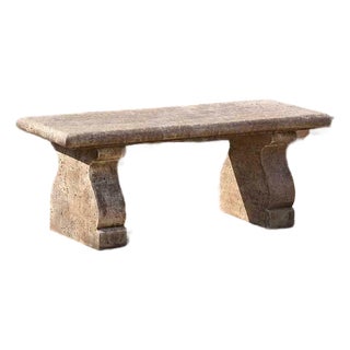 Provencal Brown Concrete Bench For Sale