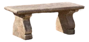 Provencal Brown Concrete Bench