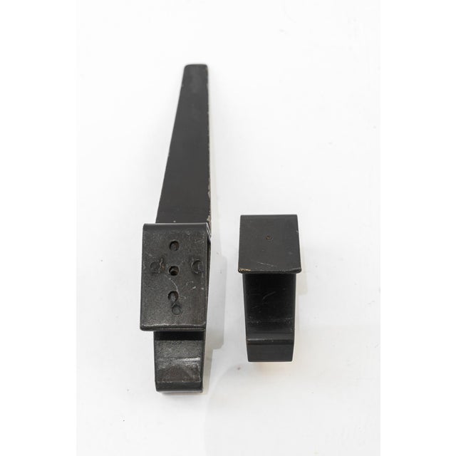 Black and Brass Wall Hooks, Vienna, Austria, 1960s, Set of 7 For Sale - Image 9 of 10
