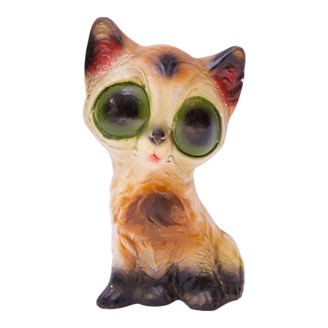1950s American Painted Chalkware Cat For Sale