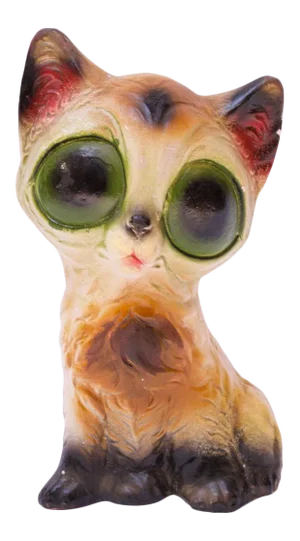 1950s American Painted Chalkware Cat