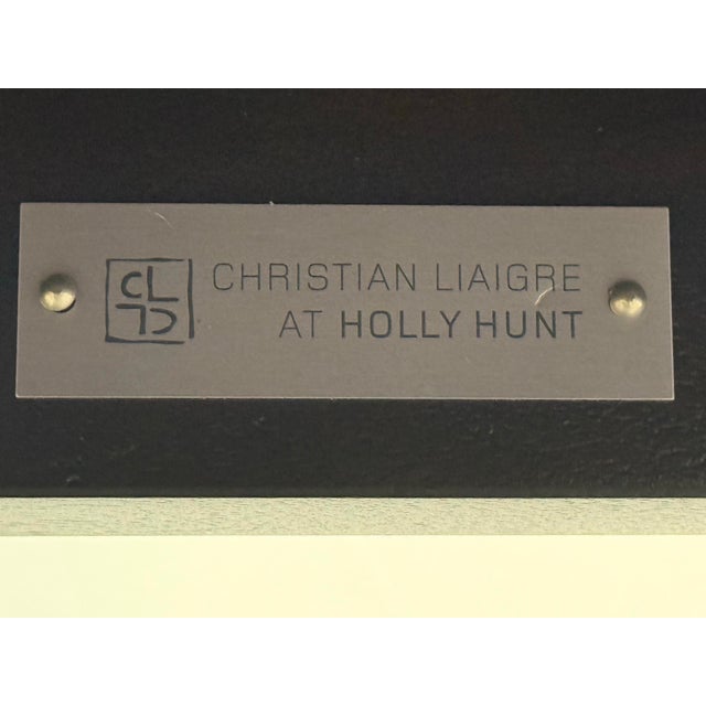 Christian Liaigre for Holly Hunt Archipel Leather Barstools, Pair For Sale - Image 11 of 12