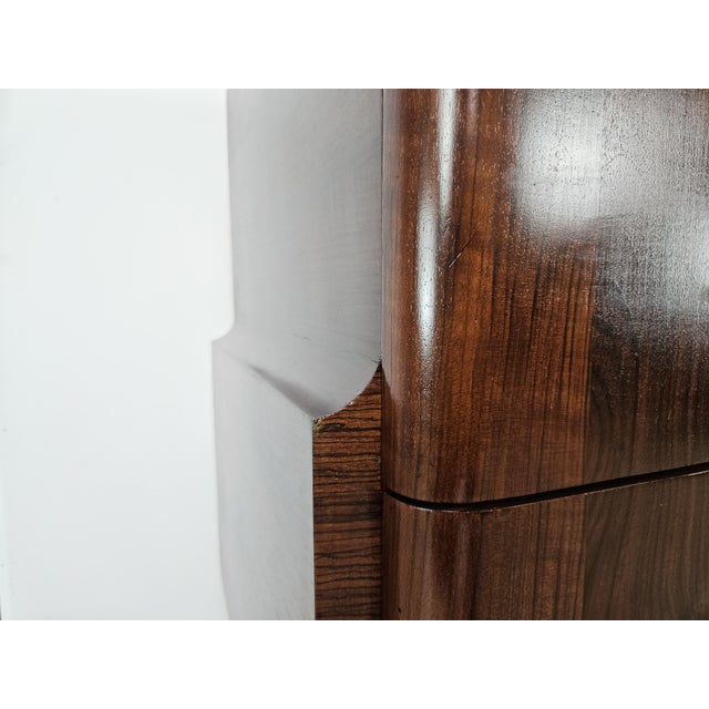 Art Deco Mahogany and Pink Maple Chest of Drawers with Mirror Top, 1940 For Sale - Image 14 of 18