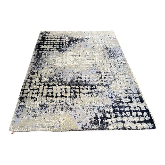 Contemporary Nepalese Abstract Rug in Wool, 10' X 14' For Sale