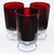 A set of French 3 ruby red cordial glasses by Luminarc. Marked at the bottom is "France". A great way to add color to any...