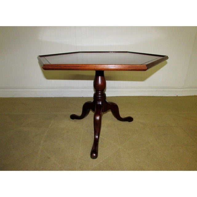 Fine Arts Furniture Co. Mahogany Hexagonal Pedestal End Table Chairish