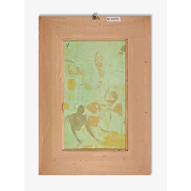 Balinese scene is a contemporary artwork realized by Balinese Artist active in Ubud in the Mid-20th century. Mixed colored...