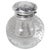 Transparent Pairpoint Crystal Inkwell With Bubble Motif and Sterling Silver Hinged Cover For Sale - Image 8 of 8