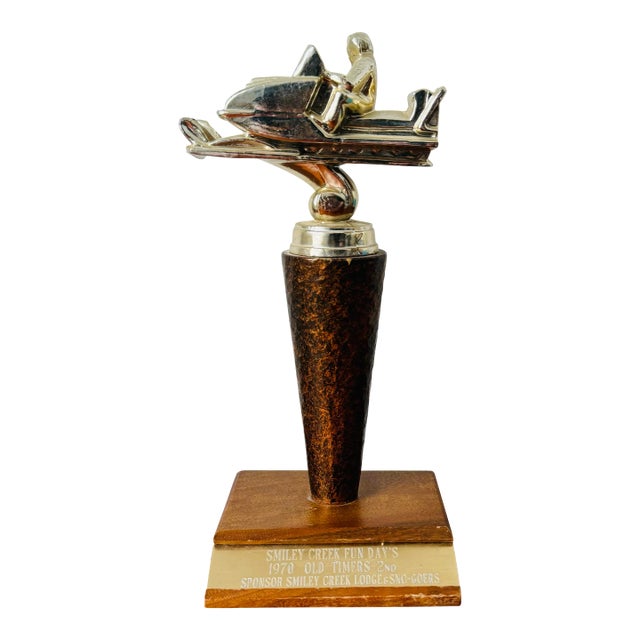 Vintage Smiley Creek Fun Days Twin Falls Idaho Derby Wood Trophy For Sale
