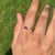 Contemporary Ruby and Diamond Five-Stone Engagement Band Size 8 in 14k Solid Gold For Sale - Image 3 of 16