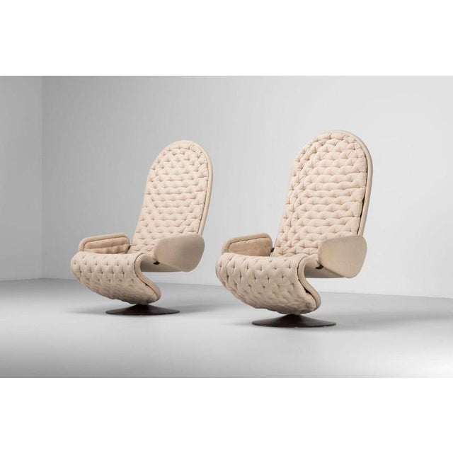 Model 123 Lounge Chairs attributed to Verner Panton for Fritz Hansen Denmark, 1973, Set of 2 For Sale - Image 14 of 18