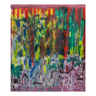 Chef de Mulu, Malay Kampong, Acrylic on Paper For Sale