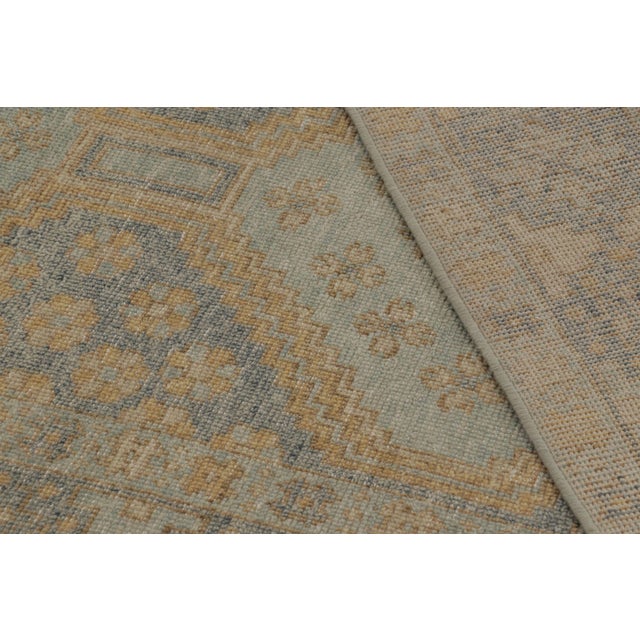 Gold Rug & Kilim’s Persian Afshar-Inspired Distressed Rug, Geometric Patterns in Blue For Sale - Image 8 of 8