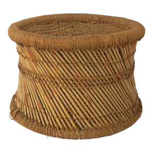 Pedestal Stool or Drinks Table Wicker Rope