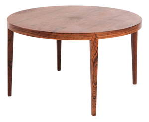Round Coffee Table in Rosewood by Severin Hansen for Haslev Furniture, 1960s