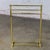 Brass Late 20th Century Hollywood Regency Style Solid Brass Freestanding Towel Stand Triple Tiered Bars For Sale - Image 8 of 18