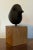 Black Abstract Mid-Century Modern Iron Sculpture of a Bird Mounted on Wood Base For Sale - Image 8 of 12