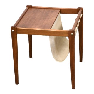 1970s Danish Modern Teak Magazine Rack by BRDR Furbo For Sale