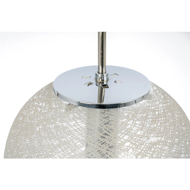 Chrome with Glass Ball Pendant from Limburg, Germany, 1970s For Sale - Image 3 of 9