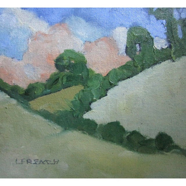 Contemporary Malibu Hills Lynnr French California Pacific Landscape 8x8 O/C For Sale - Image 3 of 4
