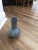 Beautiful two-tone grey marble vase. Solid, heavy weight feel with dark and light grey swirls. Bottleneck top with round...